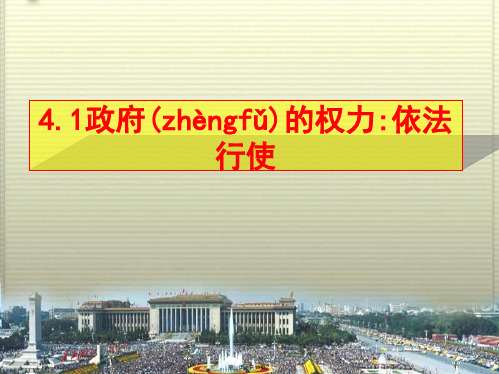 湖南省新田县第一中学高中政治课件必修241政府的权力依法行使共17张