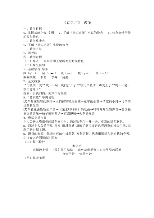 春之声 教案