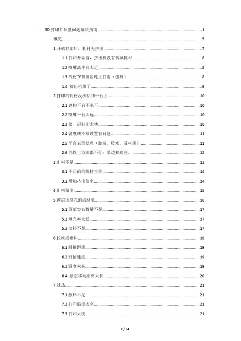 3D打印质量问题解决指南(23个常见问题解决办法)