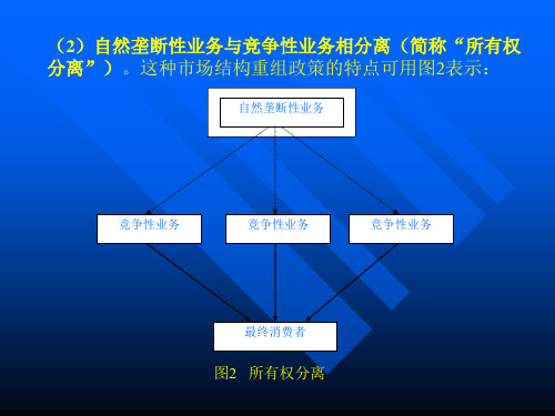垄断性产业不同类型业务的分类管制