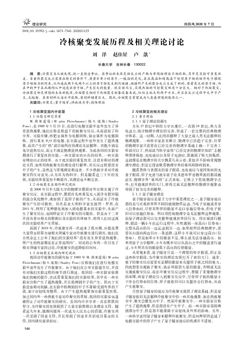 冷核聚变发展历程及相关理论讨论