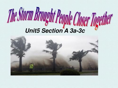 The Storm Brought People Closer Together