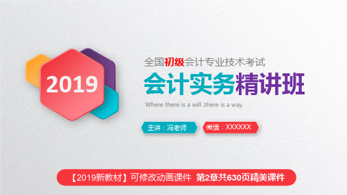 【优质备考】2019新教材《初级会计实务》精美课件 第二章 资产