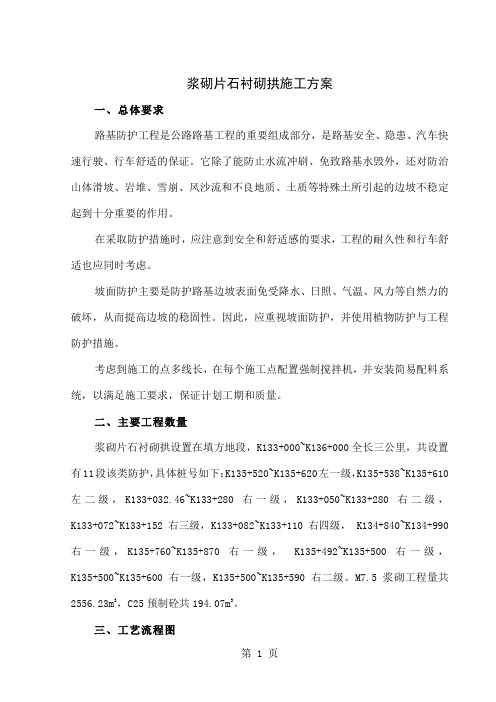 浆砌片石衬砌拱31页