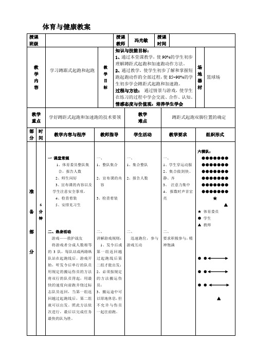 2016公开课蹲踞式起跑教案