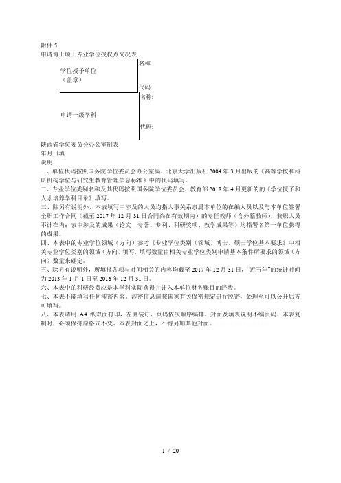 申请博士硕士专业学位授权点简况表[001]