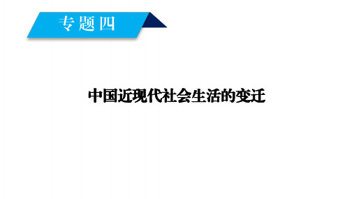 高中历史专题4中国近现代社会生活的变迁第1课物质活动和社会习俗的变迁课件人民必修2