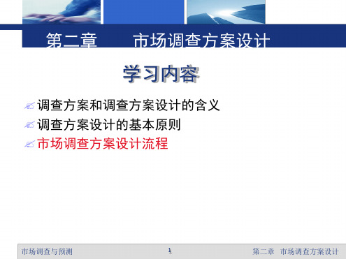 场调查方案设计