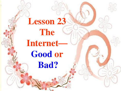 冀教版八年级英语下Lesson23-The-Intenet-is-good-or-bad