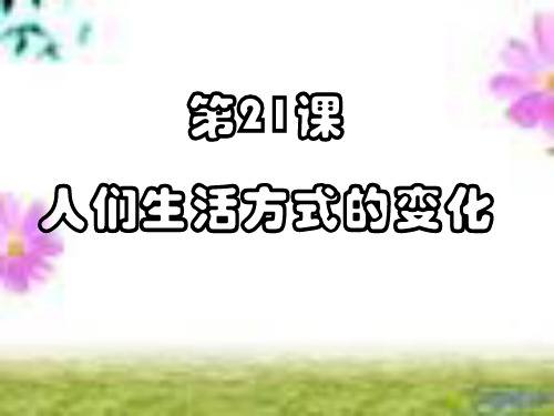 第21课人们生活方式的变化精品PPT课件