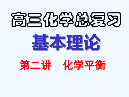 高三化学《化学平衡》复习课件