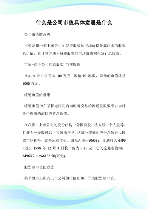 什么是企业市值具体意思是什么.doc