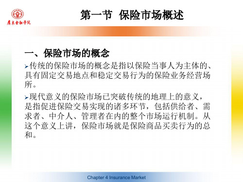 保险市场保险市场概述