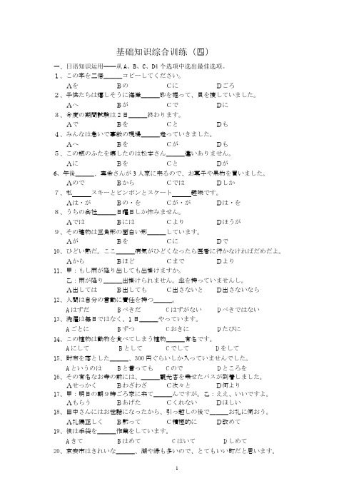 综合训练四[1].doc