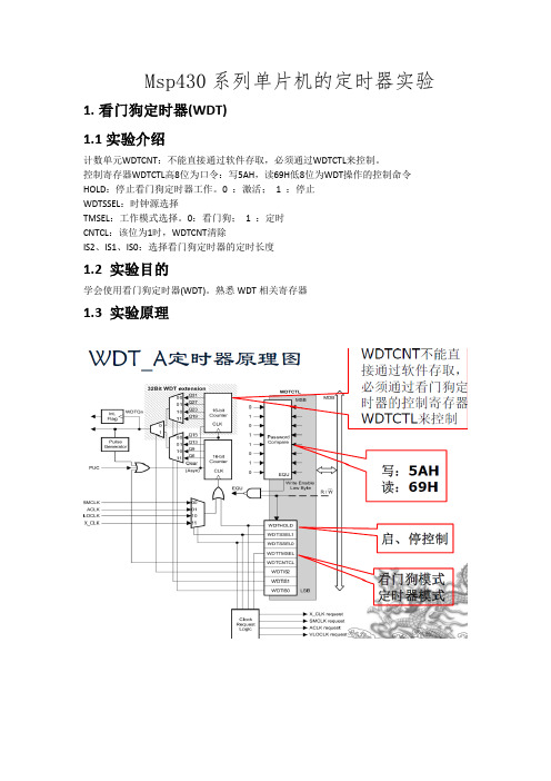 msp430 TIMER实验报告.