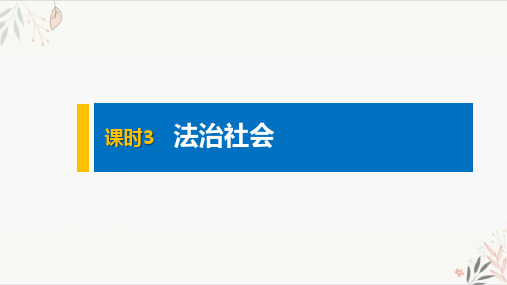 高中政治统编版必修三政治与法治5.3法治社会PPT教学课件
