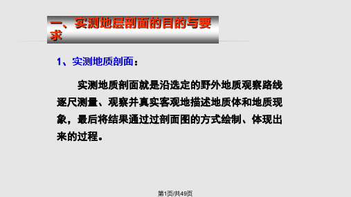 实测地质剖面及其成图PPT课件