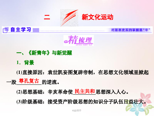 2017-2018学年高中历史 专题三 近代中国思想解放的潮流 二 新文化运动