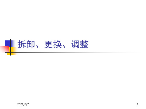 洋马发动机喷射泵拆卸、更换、调整PPT课件