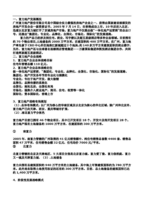富力地产公司战略管理分析