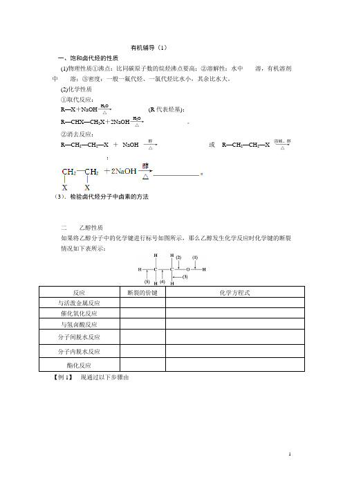 高三高三高中高考有机辅导1(竞赛)公开课教案教学设计课件试题卷案例练习