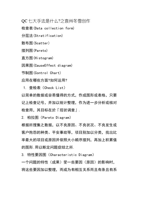 QC七大手法是什么