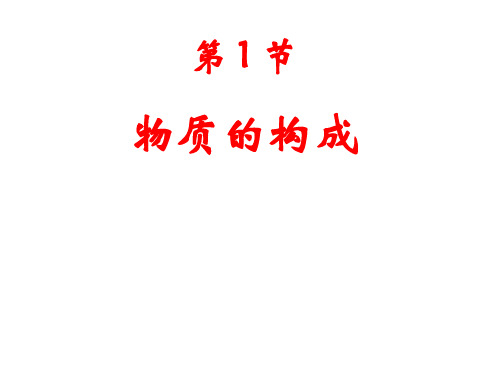 浙教版科学七上4.1物质的构成课堂课件