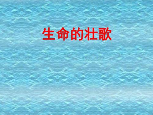 四下小语苏教版 生命的壮歌