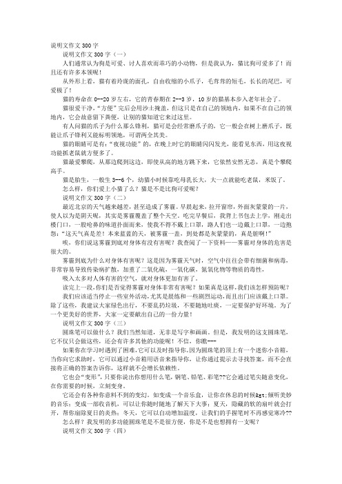 说明文日记300