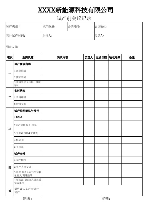 试产前会议记录