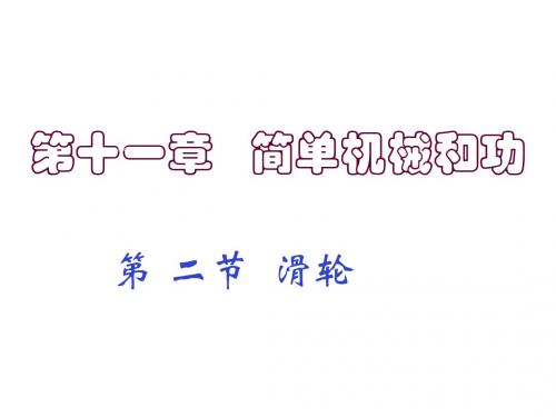苏教版物理八年级上册第十一章二、滑轮.pptx