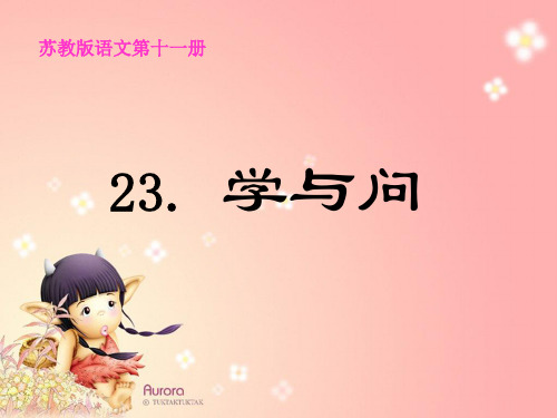 苏教版小学语文第十一册《学与问》(第二课时)公开教研课课件