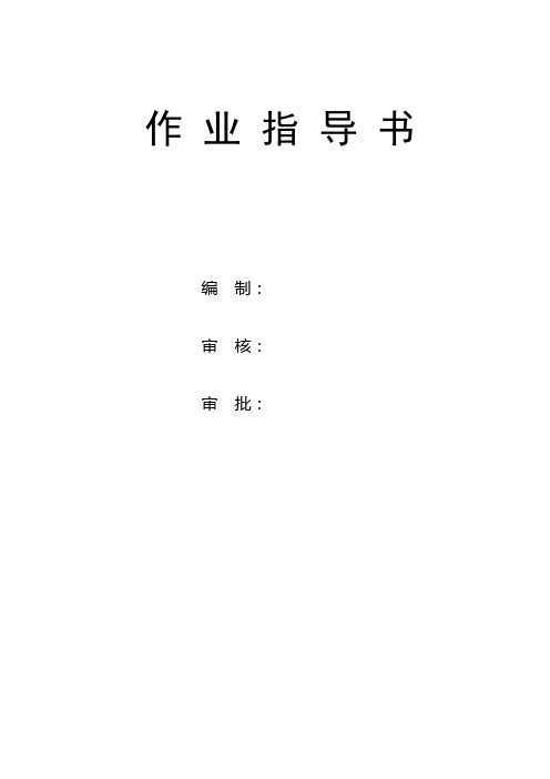 技术作业指导书