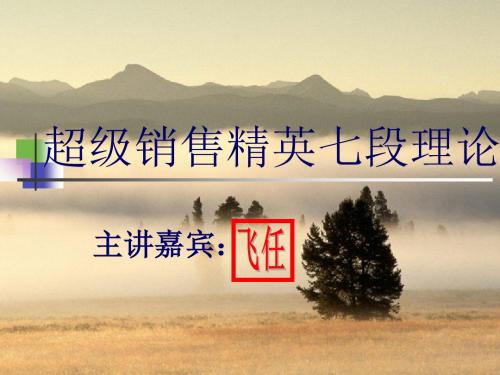 超级销售精英七段理论培训PPT 销售的技巧培训讲座PPT-PPT精品文档