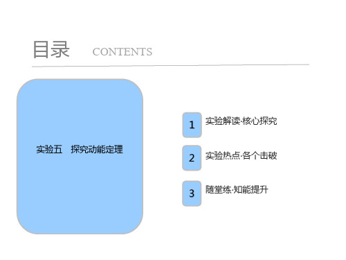 高考物理一轮复习课件必修2第五章实验五探究动能定理