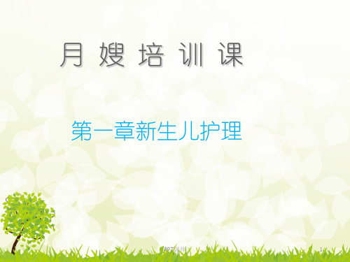 月嫂培训课程--新生儿  ppt课件