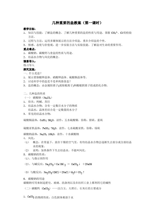 几种重要的盐教案
