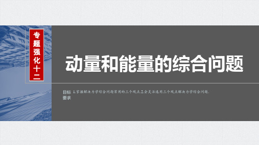 2024届高考一轮复习物理课件(新教材鲁科版)：动量和能量的综合问题