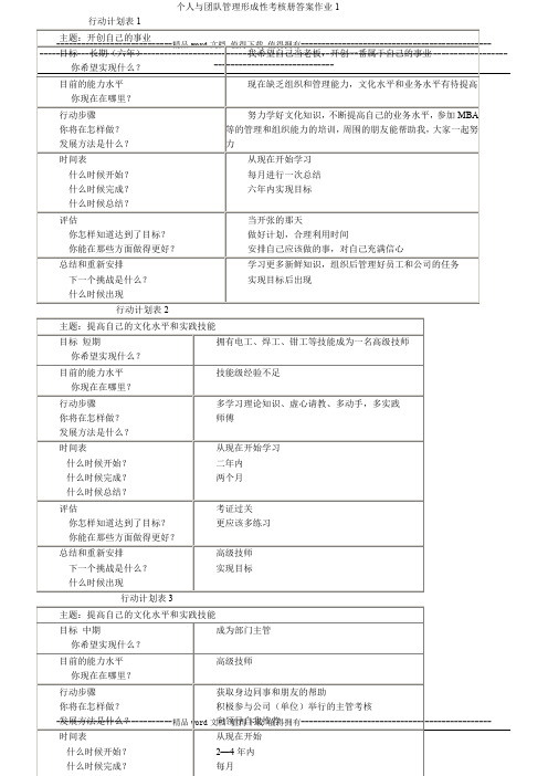 2012个人与团队管理形成性考核册答案