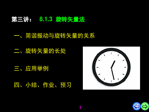 大学物理第三讲：8.1.3旋转矢量法