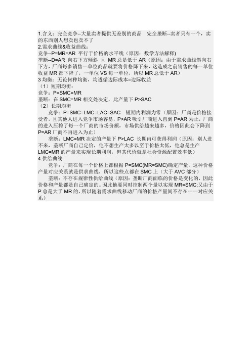 完全竞争和完全垄断
