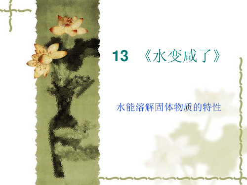 一年级上册科学_《水变咸了》(1)青岛版(共8张PPT)标准课件