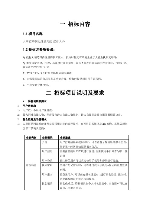 医院人事招聘网站系统建设需求及解决方案