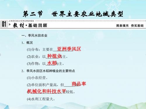 最新人教版高考地理一轮总复习必修2 第3章第2节世界主要农业地域类型课件ppt