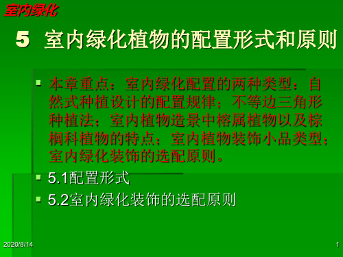 室内绿化植物的配置形式和原则