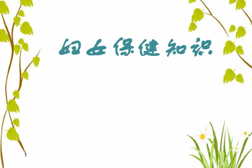 (优质课件)妇女保健知识
