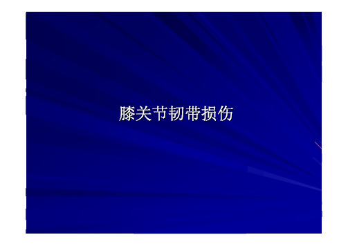 膝关节韧带损伤研究学习课件