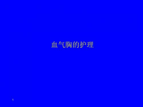 血气胸护理PPT课件