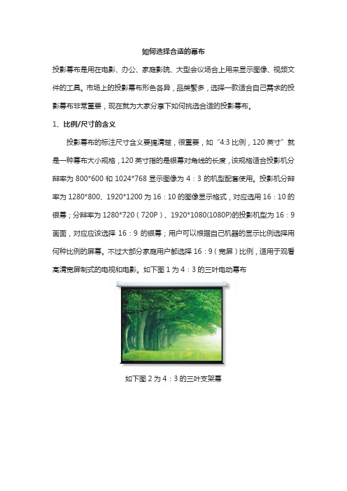 如何选择合适的幕布