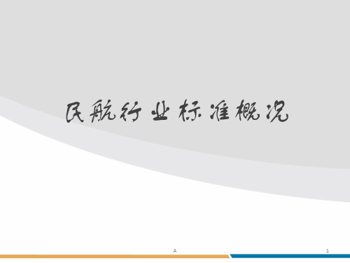 民航行业标准概况